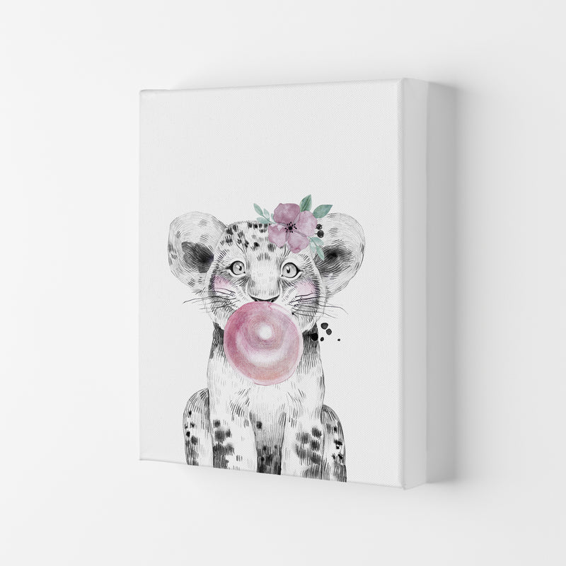 Safari Babies Tiger With Bubble  Art Print by Pixy Paper Canvas