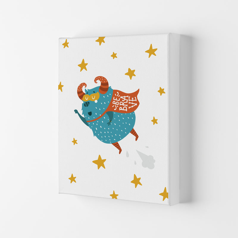 Little Monsters Flying Be Brave  Art Print by Pixy Paper Canvas