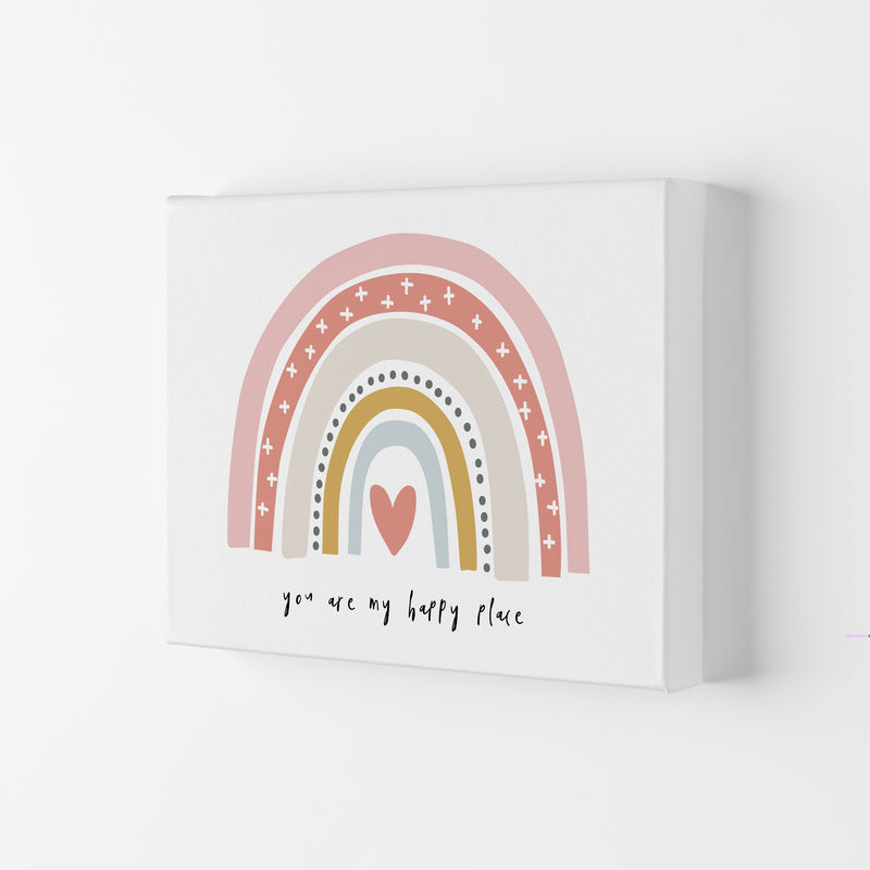 You Are My Happy Place Rainbow  Art Print by Pixy Paper Canvas
