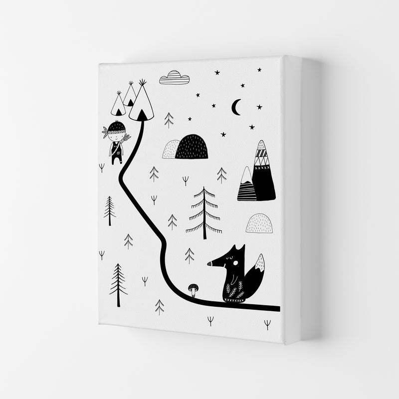 Little Explorer Winding Road  Art Print by Pixy Paper Canvas