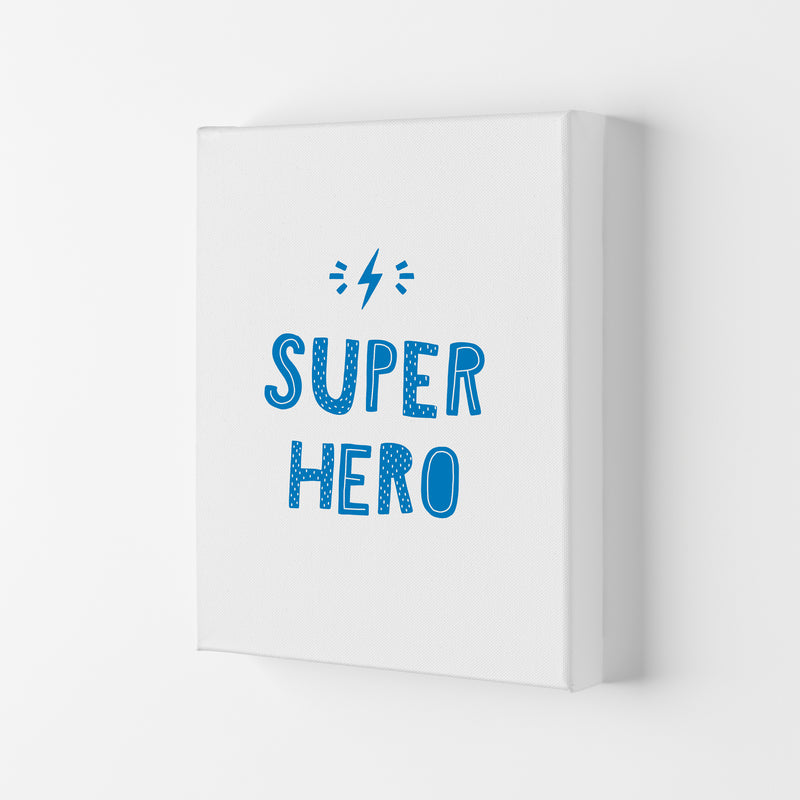 Super Hero Blue Super Scandi  Art Print by Pixy Paper Canvas