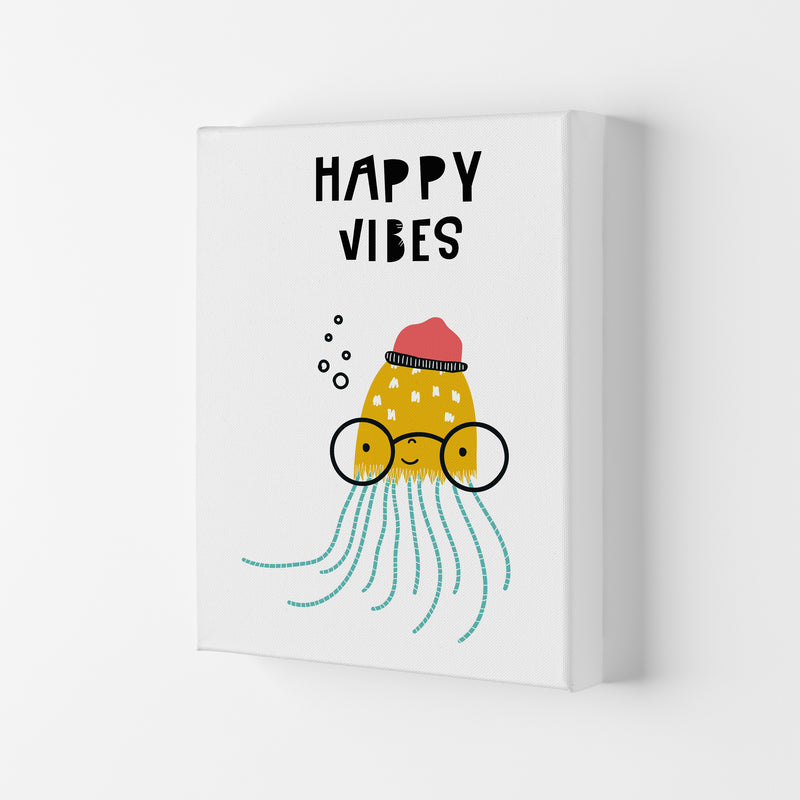Happy Vibes Animal Pop  Art Print by Pixy Paper Canvas