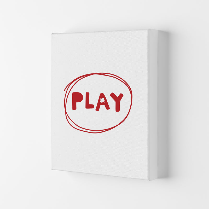 Play Red Super Scandi  Art Print by Pixy Paper Canvas