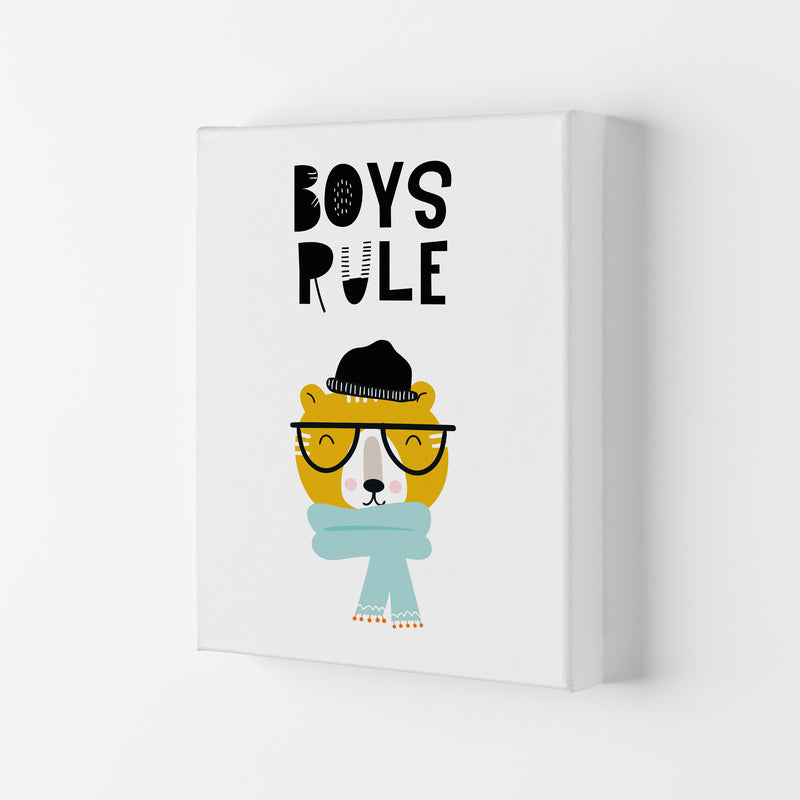Boys Rule Animal Pop  Art Print by Pixy Paper Canvas