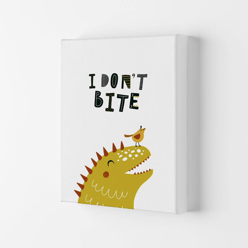 I Don'T Bite Dino  Art Print by Pixy Paper Canvas