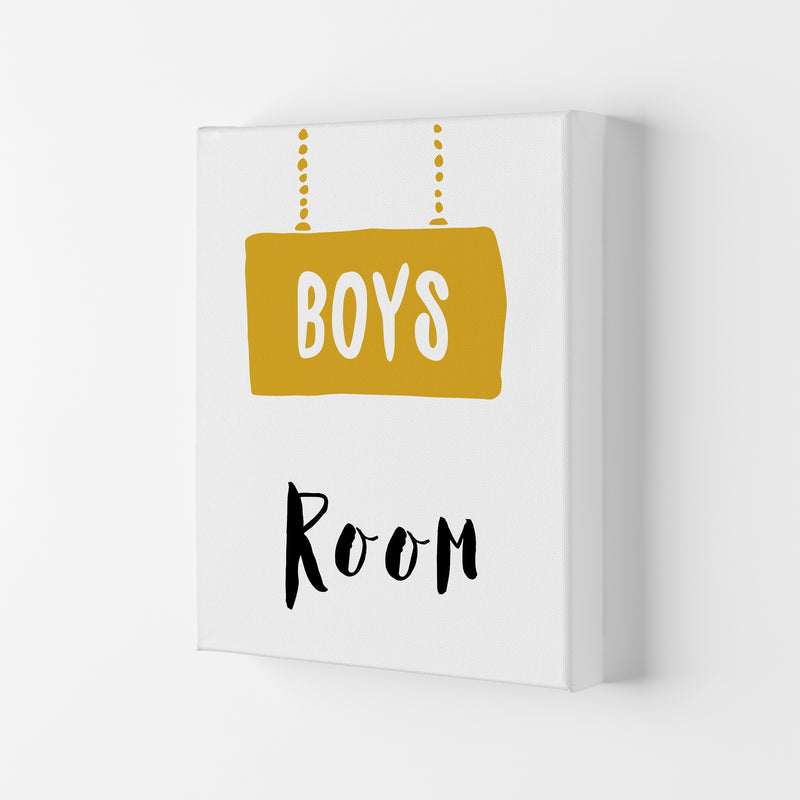 Boys Room Mustard  Art Print by Pixy Paper Canvas