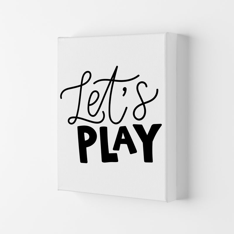 Let'S Play Black  Art Print by Pixy Paper Canvas