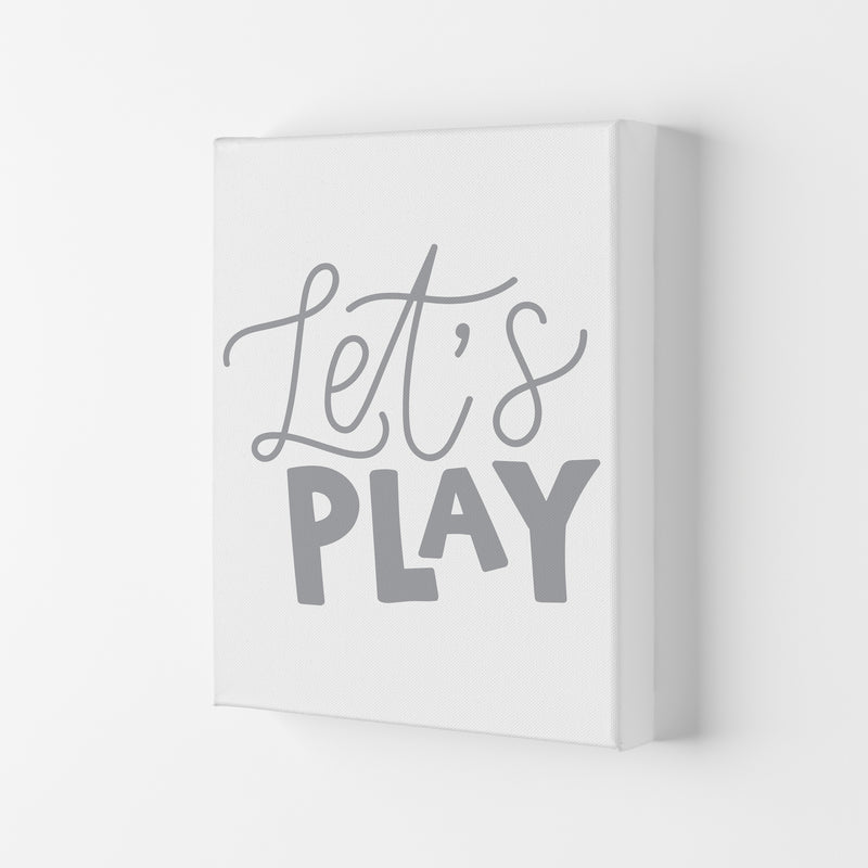 Let'S Play Grey  Art Print by Pixy Paper Canvas