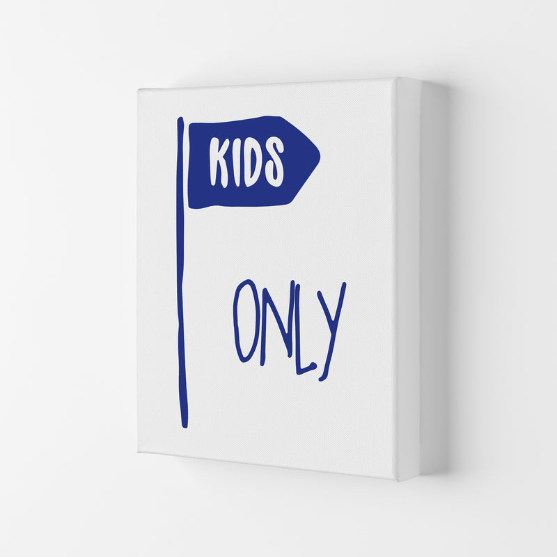 Kids Only Navy  Art Print by Pixy Paper Canvas