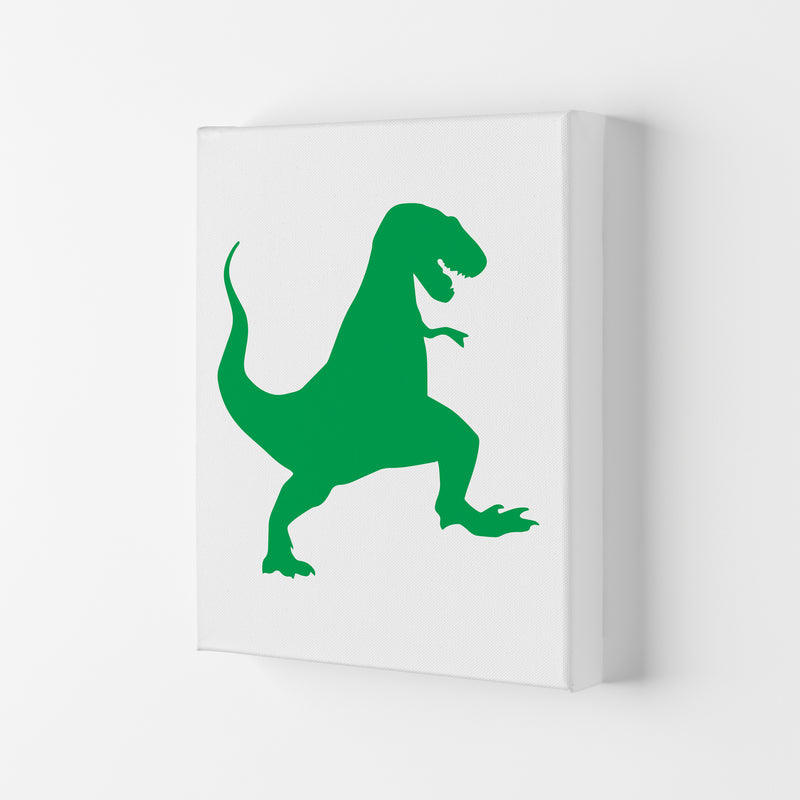 T-Rex Green  Art Print by Pixy Paper Canvas