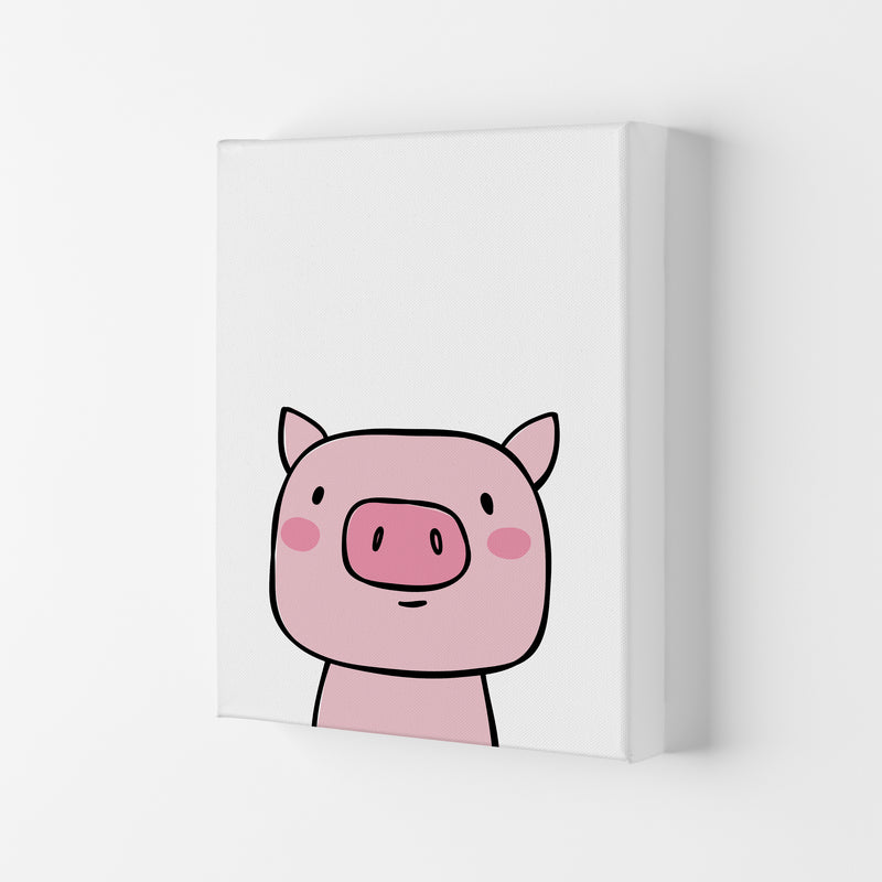 Pig  Art Print by Pixy Paper Canvas