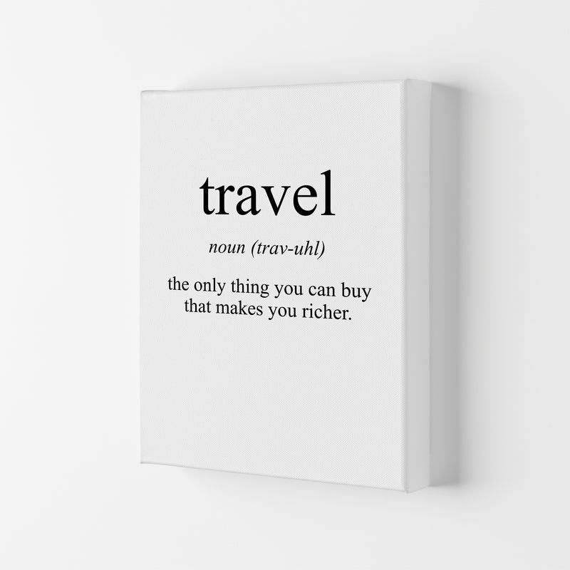 Travel Meaning  Art Print by Pixy Paper Canvas