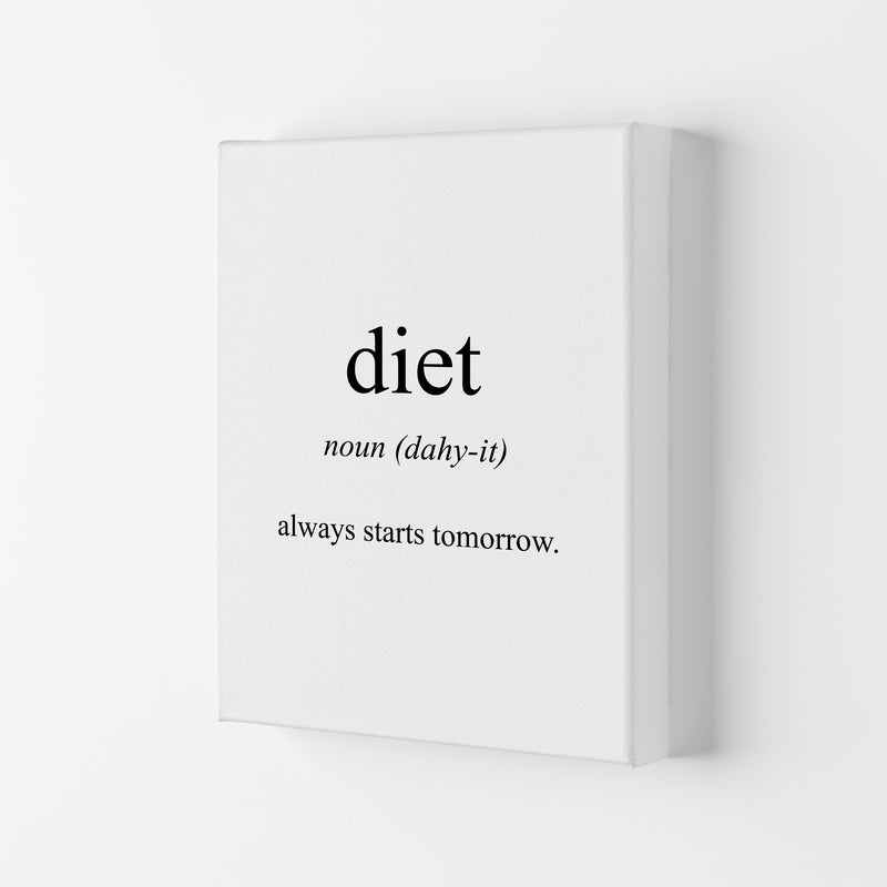 Diet Meaning  Art Print by Pixy Paper Canvas