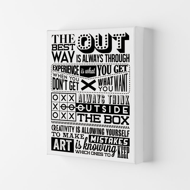 The Best Way Out Vintage  Art Print by Pixy Paper Canvas