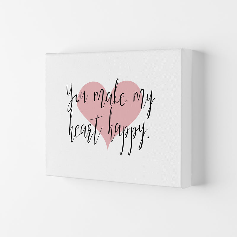 You Make My Heart Happy  Art Print by Pixy Paper Canvas