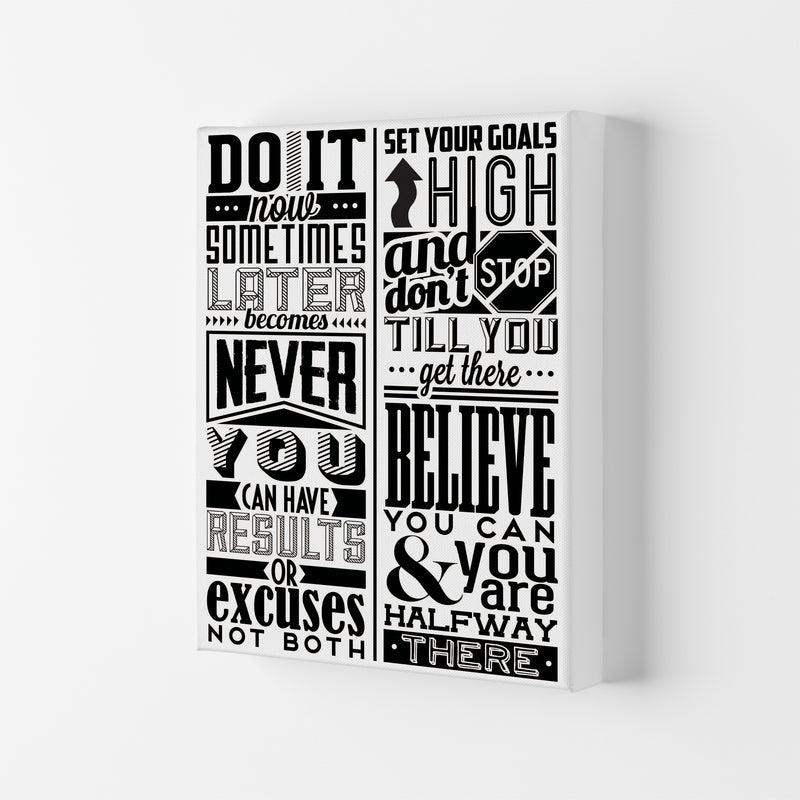 Do It Now Vintage  Art Print by Pixy Paper Canvas