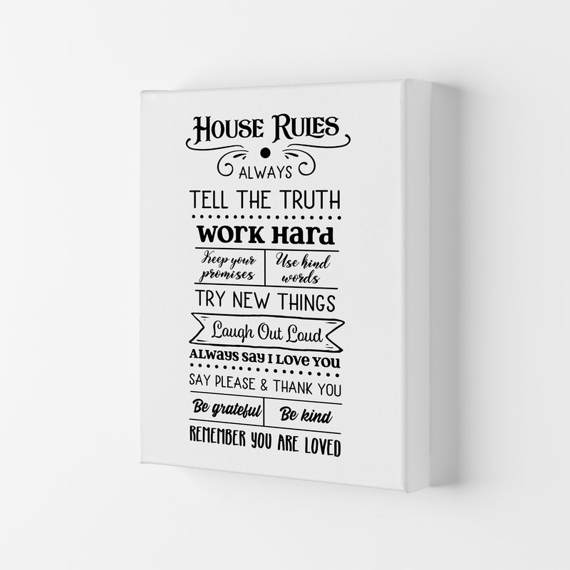House Rules  Art Print by Pixy Paper Canvas