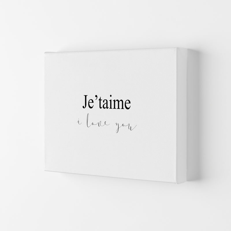 Je'Taime  Art Print by Pixy Paper Canvas