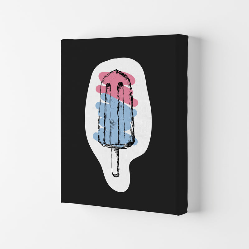 Kitchen Pop Ice Lolly Off Black Art Print by Pixy Paper Canvas