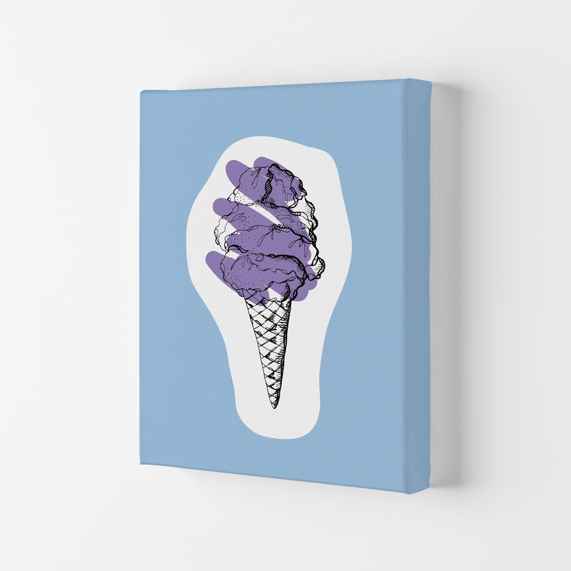 Kitchen Pop Ice Cream Blue Art Print by Pixy Paper Canvas