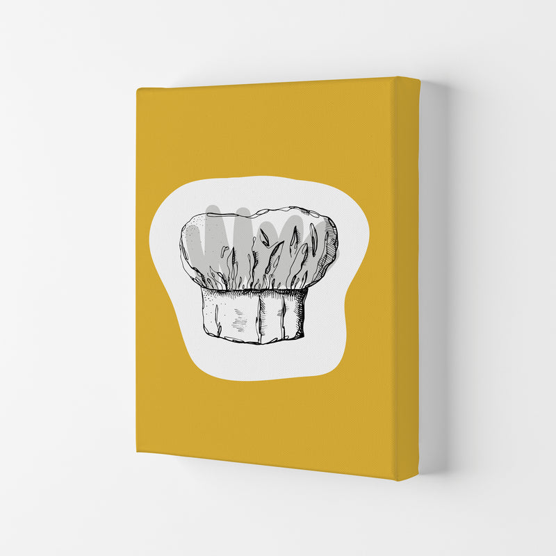 Kitchen Pop Chef's Hat Mustard Art Print by Pixy Paper Canvas