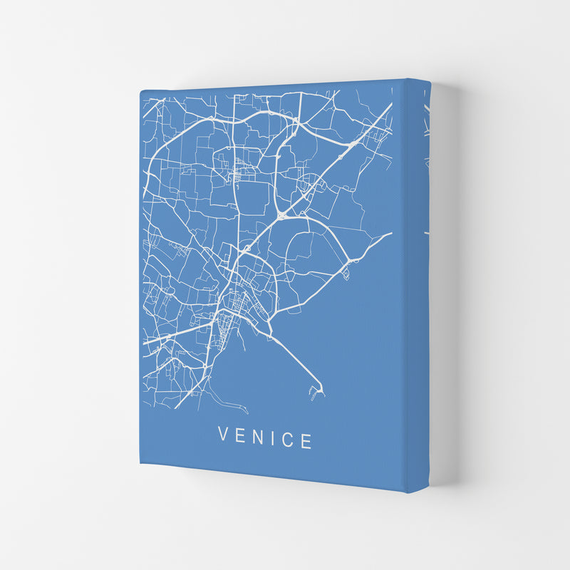 Venice Map Blueprint Art Print by Pixy Paper Canvas