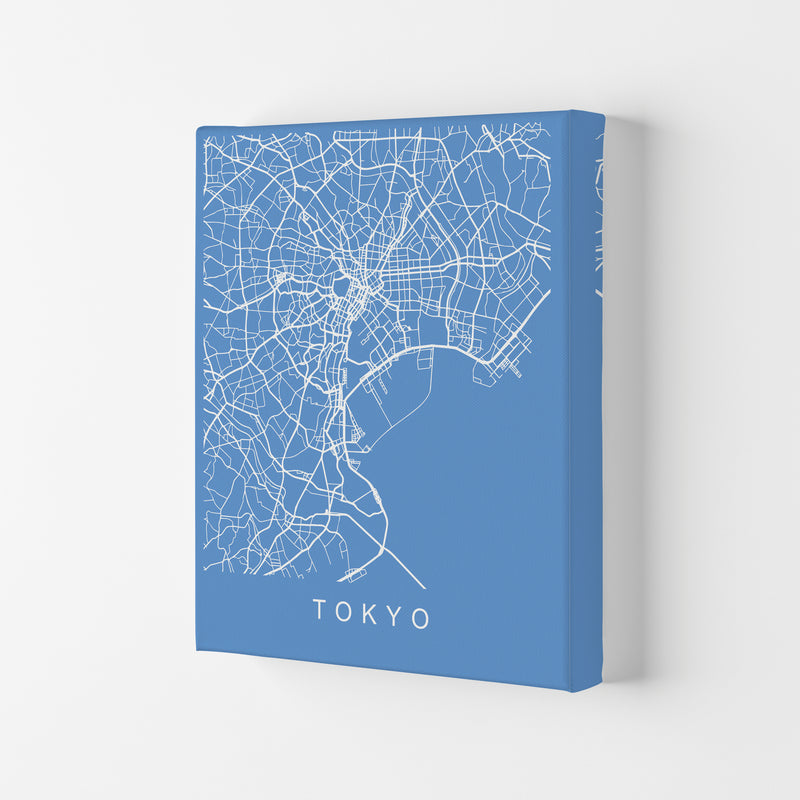 Tokyo Map Blueprint Art Print by Pixy Paper Canvas