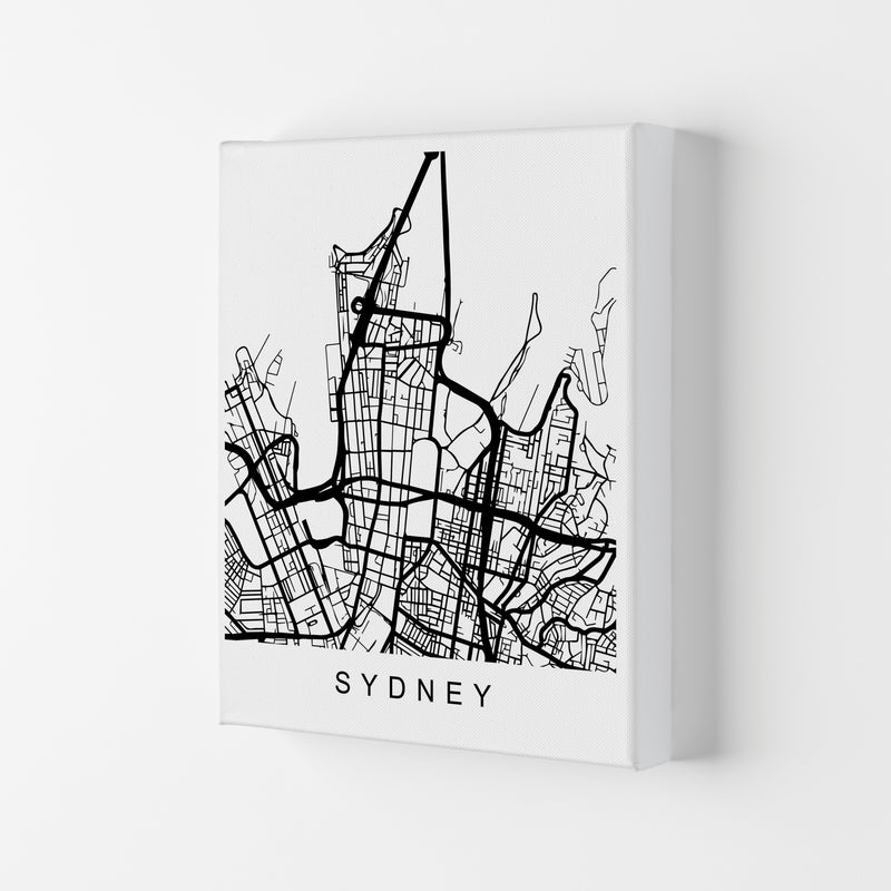Sydney Map Art Print by Pixy Paper Canvas