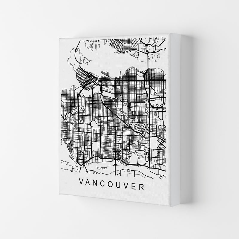 Vancouver Map Art Print by Pixy Paper Canvas