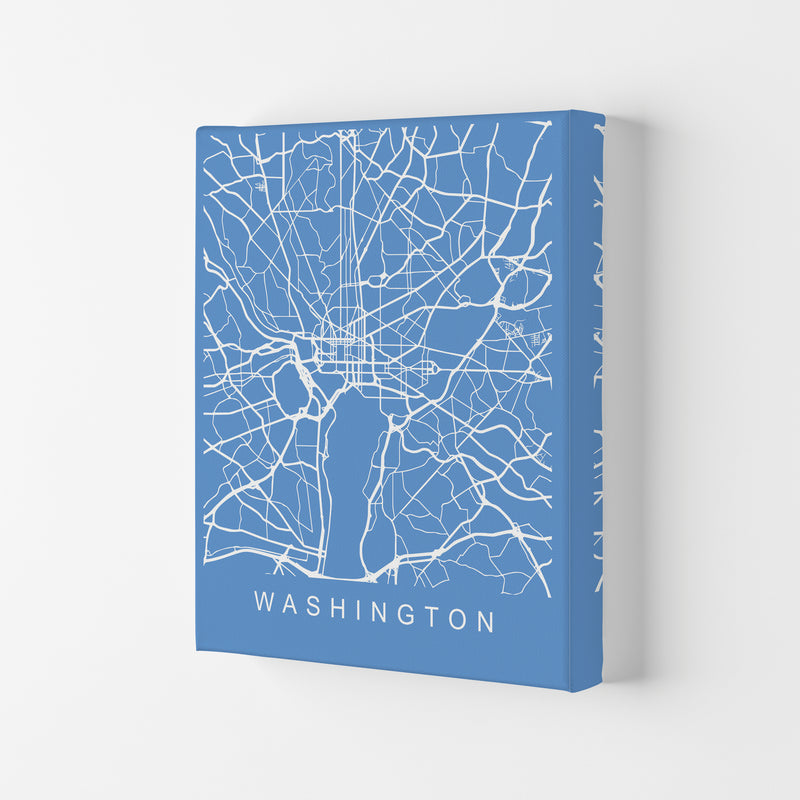 Washington Map Blueprint Art Print by Pixy Paper Canvas