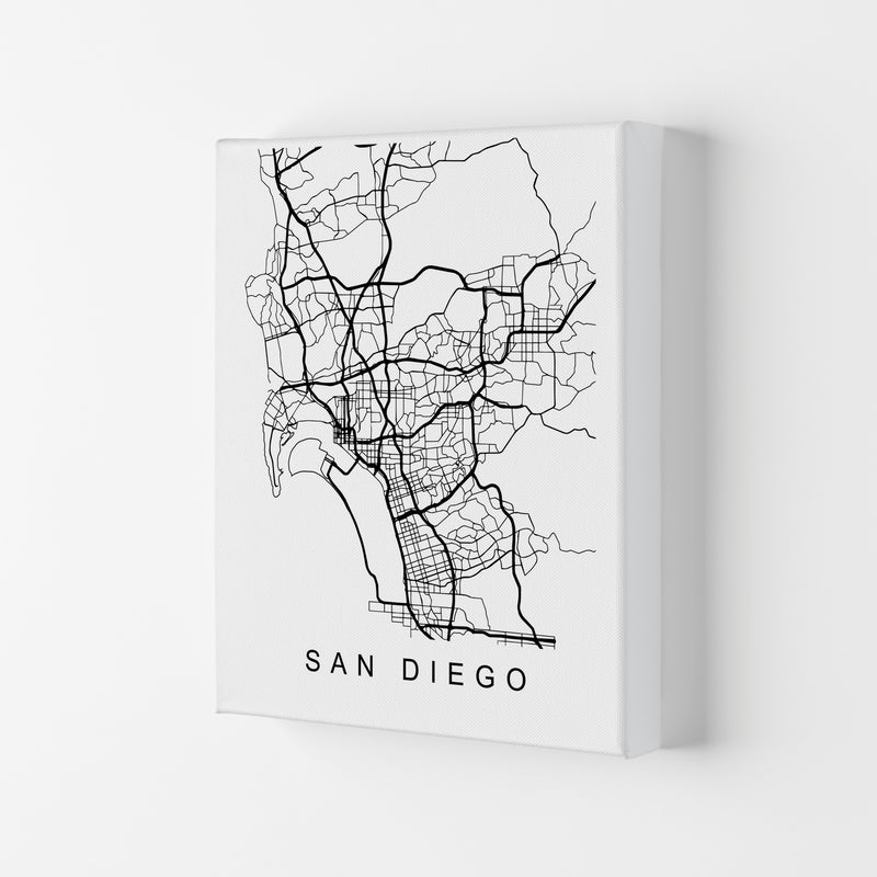 San Diego Map Art Print by Pixy Paper Canvas