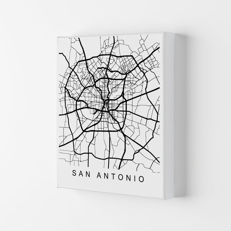 San Antonio Map Art Print by Pixy Paper Canvas