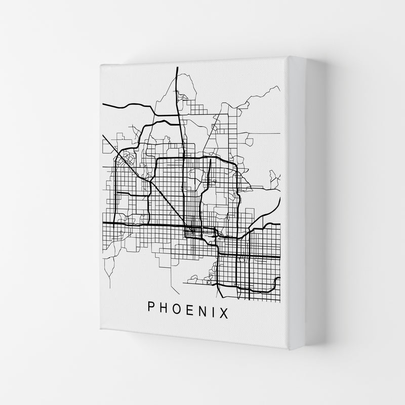 Phoenix Map Art Print by Pixy Paper Canvas