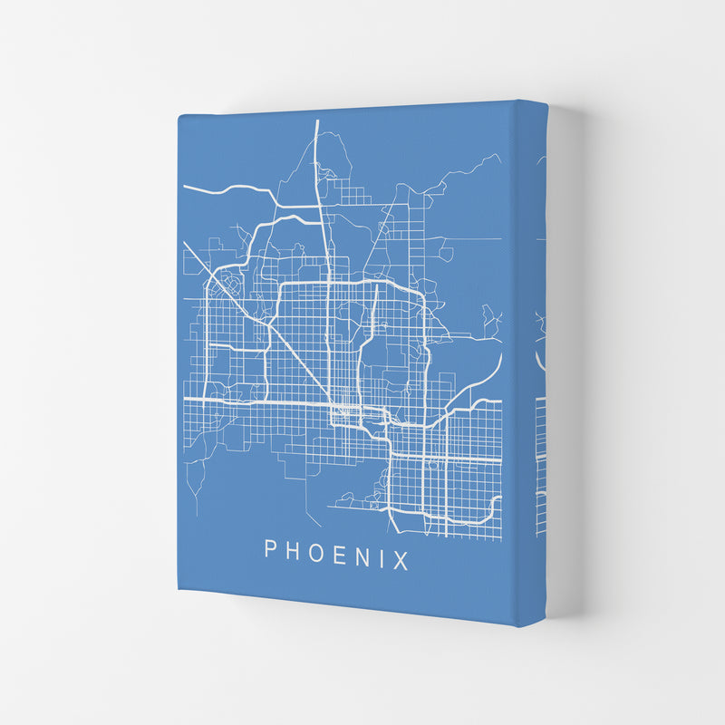 Phoenix Map Blueprint Art Print by Pixy Paper Canvas