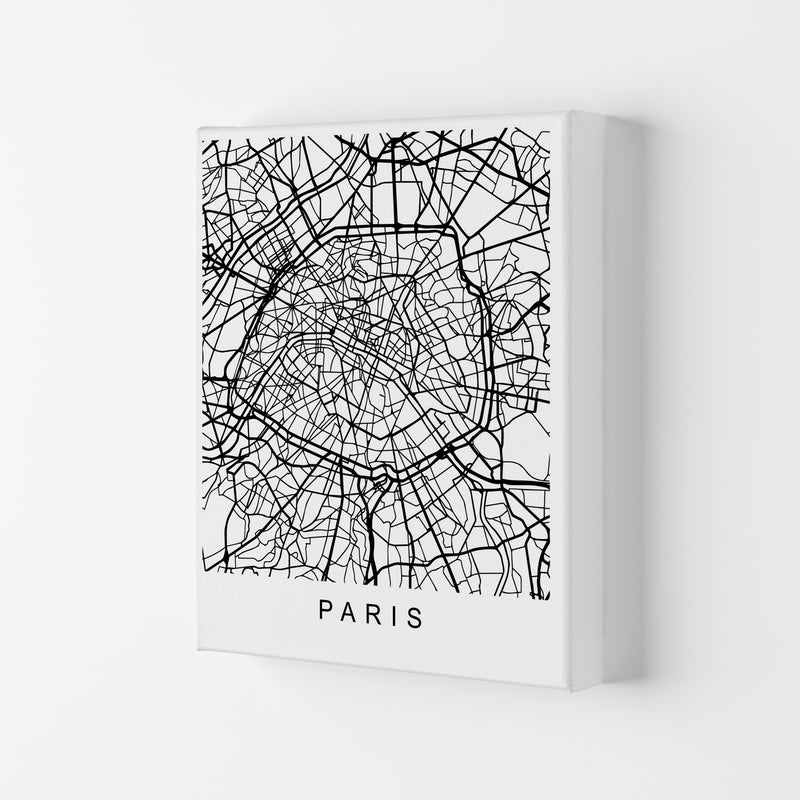 Paris Map Art Print by Pixy Paper Canvas