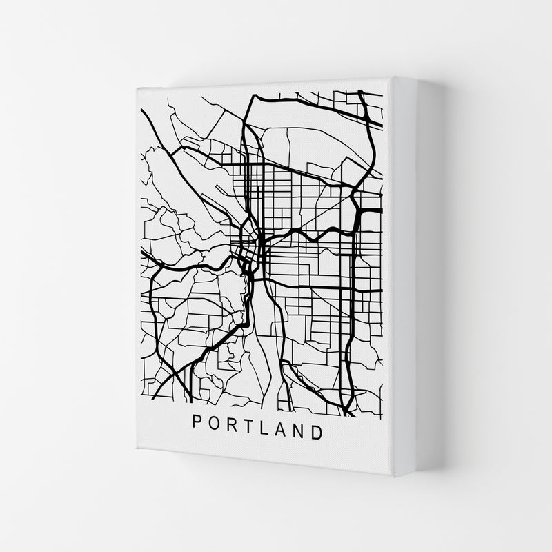 Portland Map Art Print by Pixy Paper Canvas