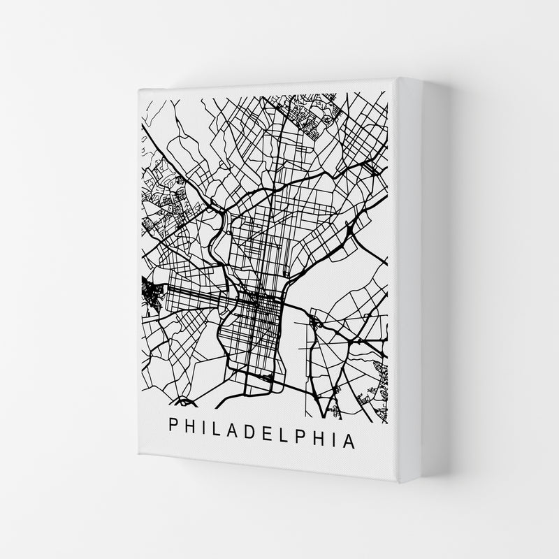 Philadelphia Map Art Print by Pixy Paper Canvas