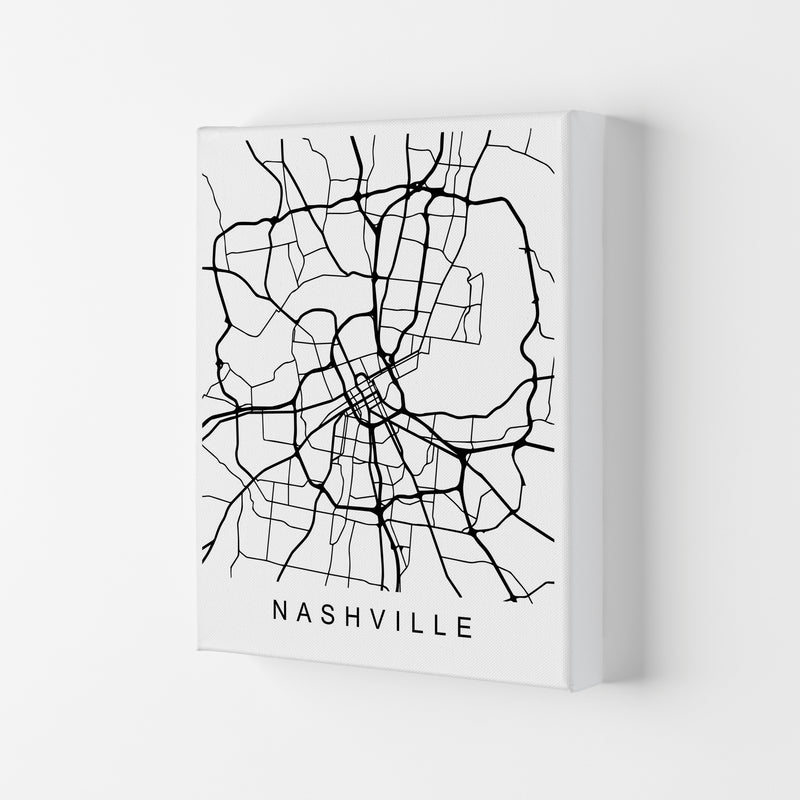 Nashville Map Art Print by Pixy Paper Canvas