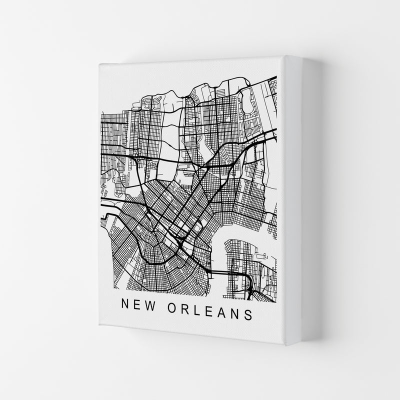 New Orleans Map Art Print by Pixy Paper Canvas