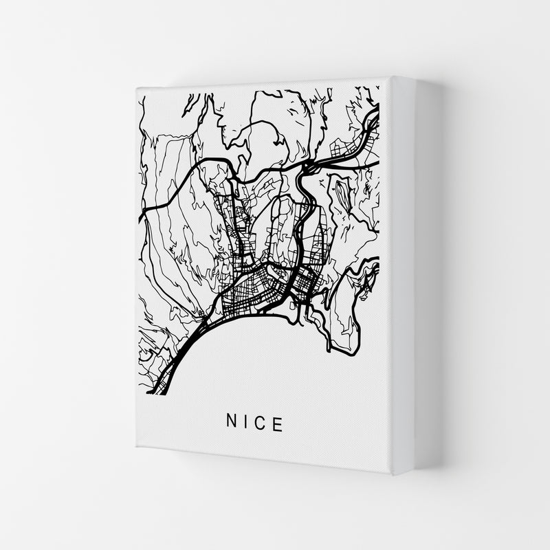 Nice Map Art Print by Pixy Paper Canvas