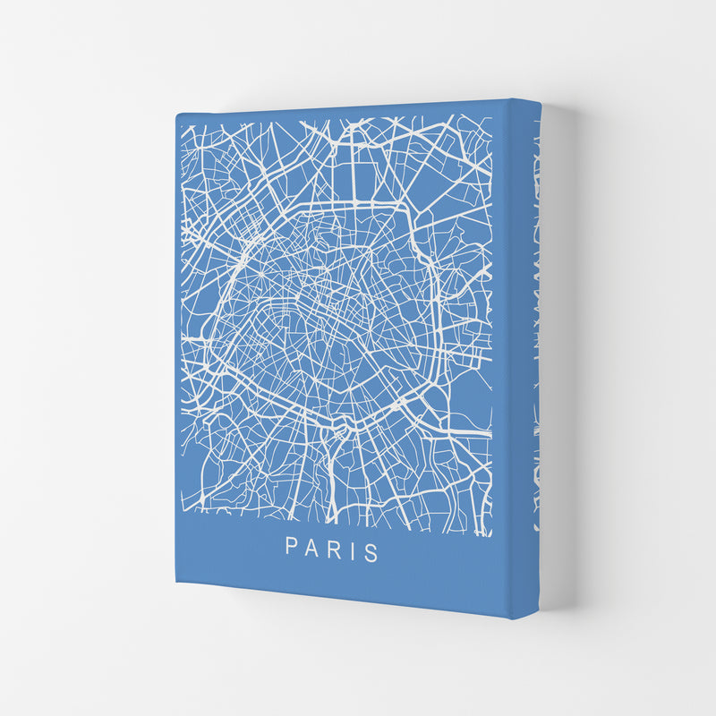 Paris Map Blueprint Art Print by Pixy Paper Canvas