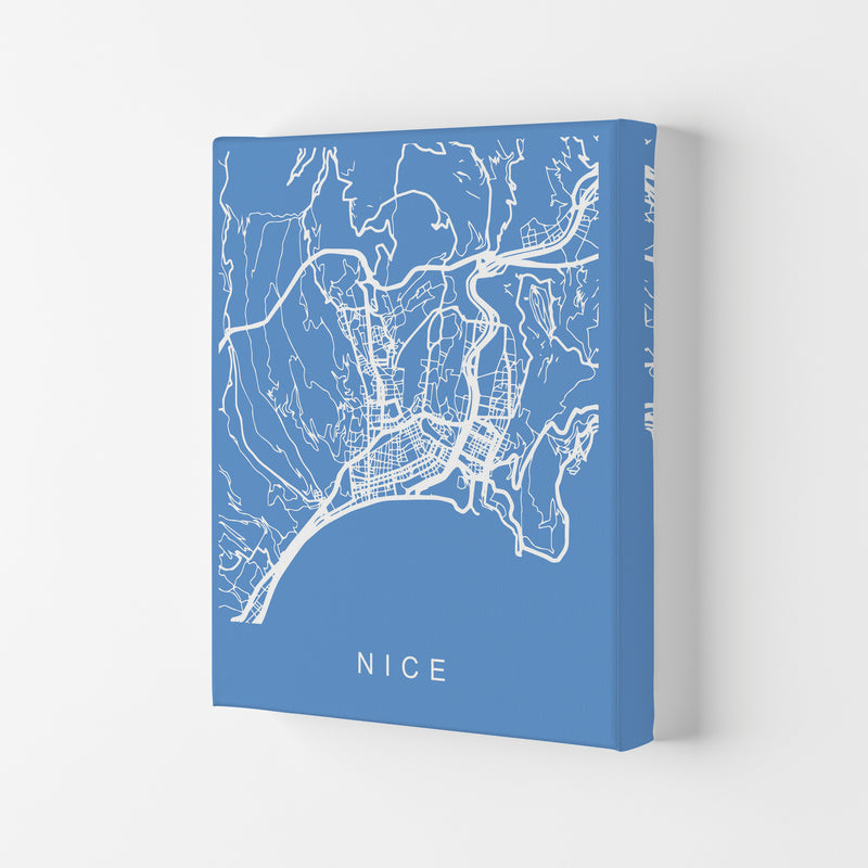 Nice Map Blueprint Art Print by Pixy Paper Canvas