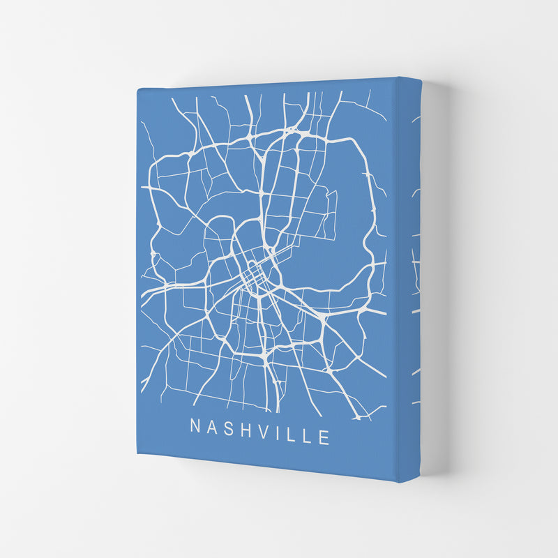 Nashville Map Blueprint Art Print by Pixy Paper Canvas