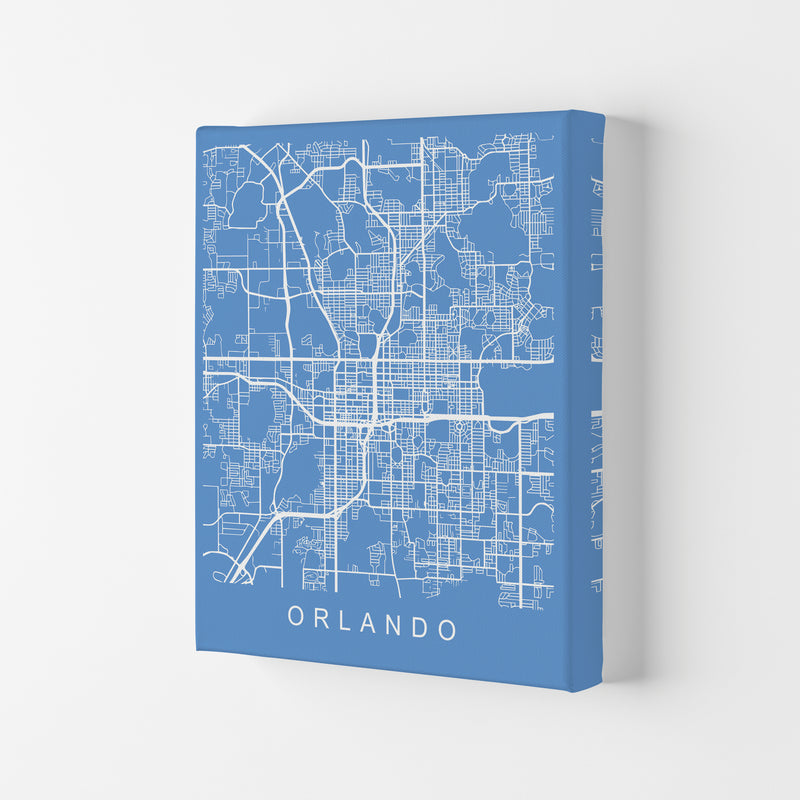 Orlando Map Blueprint Art Print by Pixy Paper Canvas