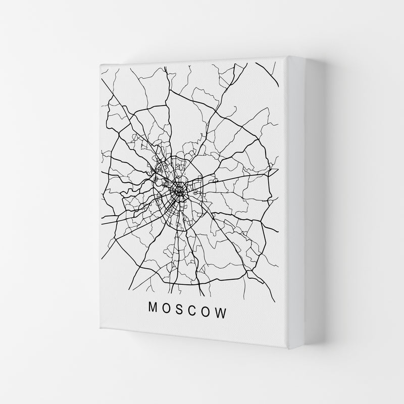 Moscow Map Art Print by Pixy Paper Canvas
