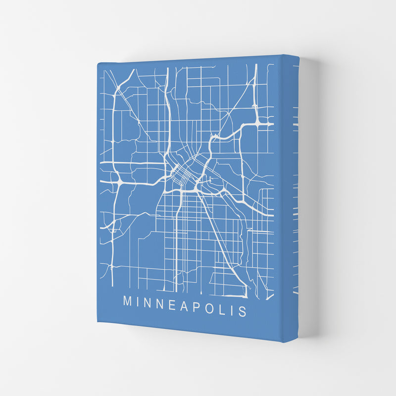 Minneapolis Map Blueprint Art Print by Pixy Paper Canvas