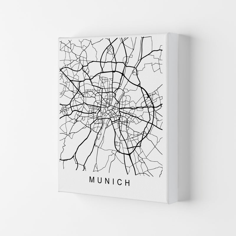 Munich Map Art Print by Pixy Paper Canvas