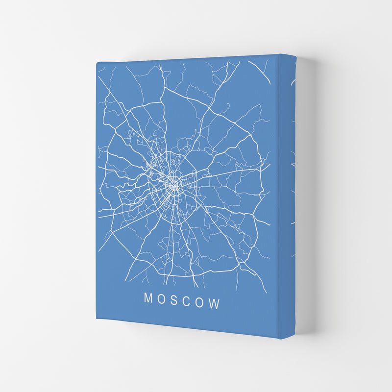 Moscow Map Blueprint Art Print by Pixy Paper Canvas