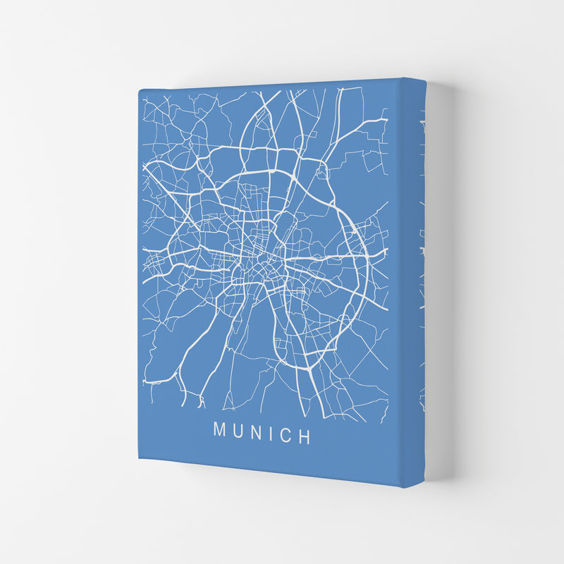 Munich Map Blueprint Art Print by Pixy Paper Canvas