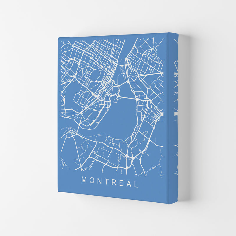 Montreal Map Blueprint Art Print by Pixy Paper Canvas